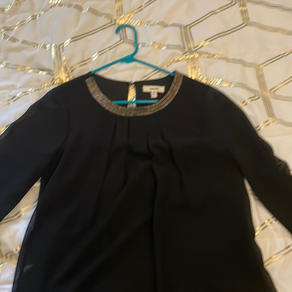 Beaded collar blouse